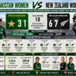 Pakistan Women's National Cricket Team vs New Zealand Women's National Cricket Team Timeline