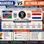 Namibia National Cricket Team vs Netherlands National Cricket Team Timeline