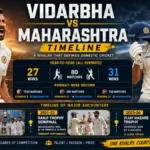 Vidarbha cricket team vs Maharashtra cricket team timeline
