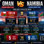 Oman national cricket team vs Namibia national cricket team timeline