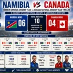 Namibia National Cricket Team vs Canada National Cricket Team Timeline