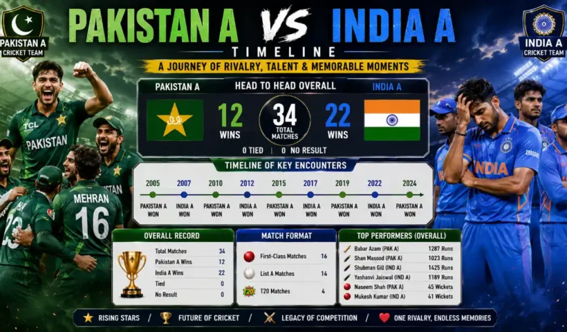 Pakistan a cricket team vs India a timeline