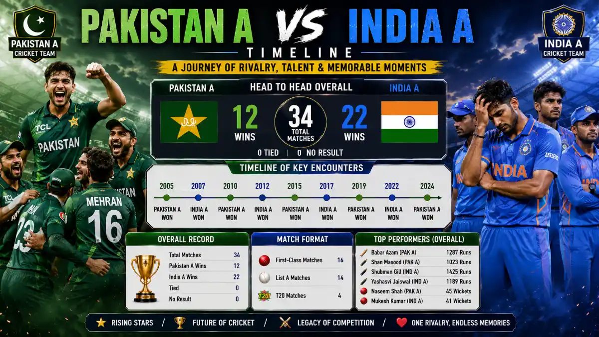Pakistan a cricket team vs India a timeline