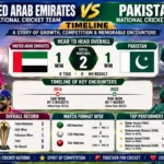 United Arab Emirates National Cricket Team vs Pakistan National Cricket Team Timeline